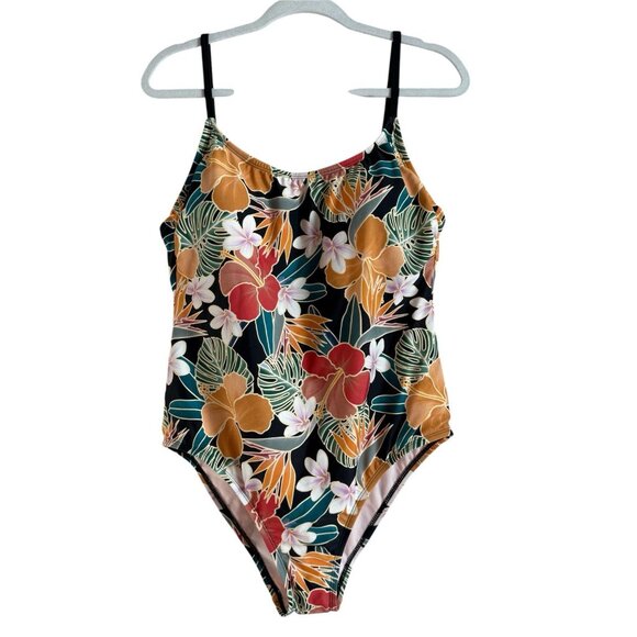 Hurley Swimsuit Womens XXL Caribbean Dreamin One Piece Bathing Suit‎ Floral NWOT - Picture 1 of 16